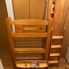 〈取引中〉棚付ロフトベッド　梯子付きの画像