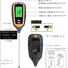 ②【新品】土壌酸度計　土壌テスター 土壌測定器 高精度 デジタル ガーデニングの画像