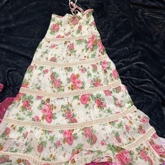 美品♡花柄ロングワンピース Lsize
