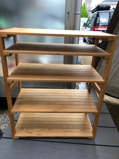 ウッド　木製棚　オープンシェルフ
