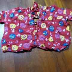 甚平 ベビーロンパース 女の子 くろわっさんすべべ 80ｻｲｽﾞ 2セット👘👘の画像