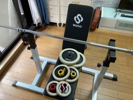 トレーニングベンチ　バーベルセット