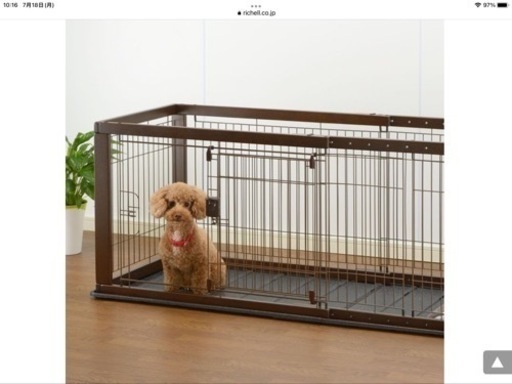 美品リッチェルスライドサークル&ペティオ2ドアキャリー