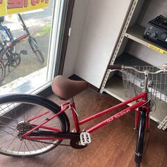 【リサイクルショップどりーむ天保山店】●258●　自転車　14251F　26インチ　赤色　ライトOK♪