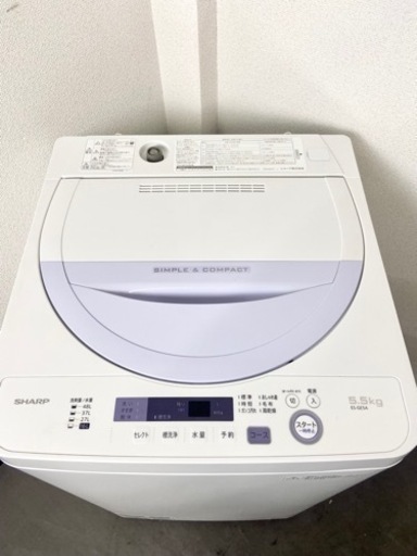 激安‼️単身用などにピッタリ 5.5キロ 17年製 SHARP洗濯機ES-GE5A?