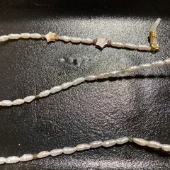 淡水真珠、天然石、シェルメガネホルダーの画像