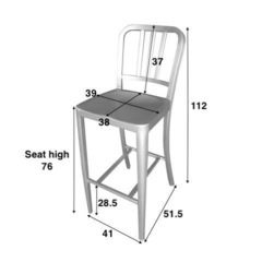 DULTON ダルトン　アルミスツールの画像