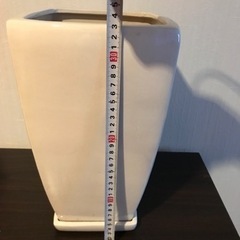 植木鉢（陶器/白）の画像