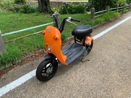 岐阜 個人 スズキ チョイノリ 実働 タイヤ前後新品 50cc オレンジ キック CZ41A 後期型 原付 SUZUKI