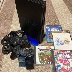 SONY プレイステーション2本体とソフト3本とメモリーカード２...