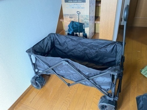 【新品未使用】キャンプ用品 キャリー ワゴン 極太タイヤ オフロード♪イス2脚のおまけ付き