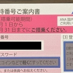 ANA 株主優待　2022年11月30日まで