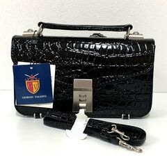 値下げしました！　【GIORGIO VALENTI】 クロコ型押...