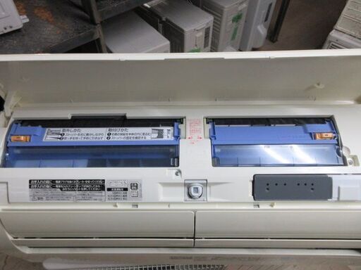 K03413　三菱　 中古エアコン　主に6畳用　冷房能力2.2KW ／ 暖房能力　2.5KW