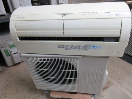 K03413　三菱　 中古エアコン　主に6畳用　冷房能力2.2KW ／ 暖房能力　2.5KW