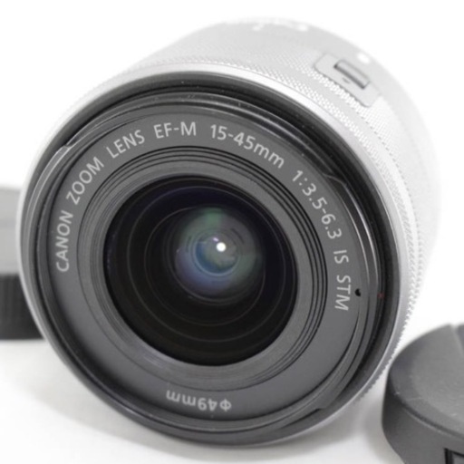 【美品】CANONキャノン EOS Kiss M ホワイト 標準ズームレンズセット