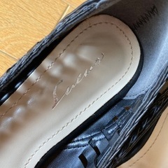 オープントゥパンプス　サンダル　黒の画像
