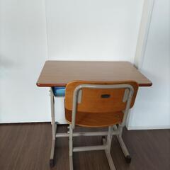 学習机 国産 全学年対応 完成品 コンパクト 学校用机デスク+チ...