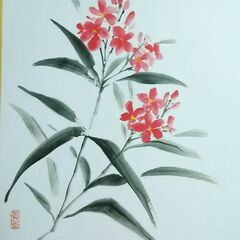 【尼崎北教室】墨彩画・水墨画を描く