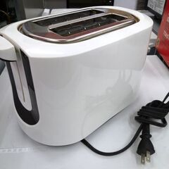 TESCOM ポップアップトースター Pure Natura CT30 ホワイト 2016年製 幅27.5×奥行17×高さ17.5cm 両面焼き テスコム 苫小牧西店の画像