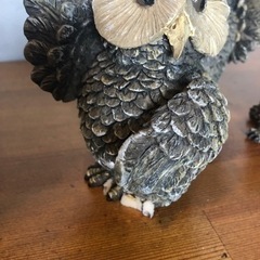 フクロウの置物セットの画像