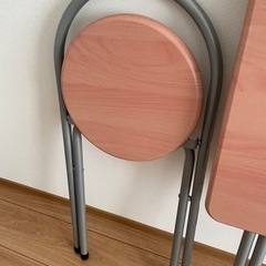 折りたたみデスク　机　椅子　美品の画像