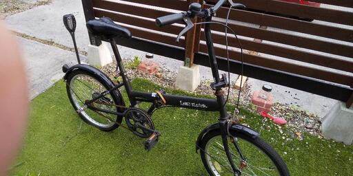 折りたたみ自転車 二人乗り用ステップ付き。キャンプに最適！
