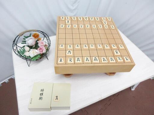 ☆T2017☆　将棋盤(木製)+駒(プラ製)セット　☆
