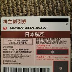 JAL株主優待 22年11月まで！
