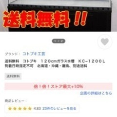 コトブキ120センチ水槽と90センチ水槽