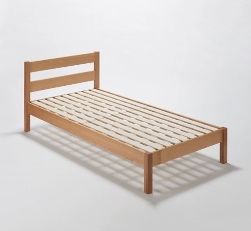 無印良品　木製ベッド　オーク材突板　ダブルベッド