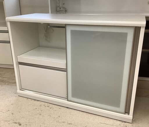 NITORI/ニトリ 食器棚 レンジボード ロータイプ WH 【ユーズドユーズ名古屋天白店】 J1943