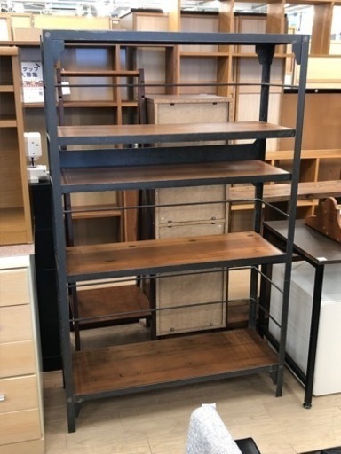 UNICO トールシェルフ　ブラウン×ブラック