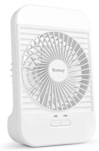未使用　新品USB扇風機  三段階風量調節 静音  大風量 LED照明機能付き