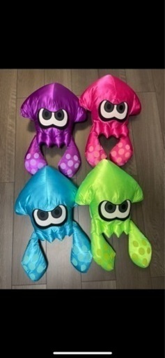 スプラトゥーン　イカ　ぬいぐるみ　4色セット