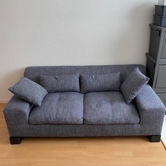 ソファ 2人掛けソファ ローソファ クッション付きLOWYA（ロウヤ）