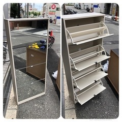 🚛🚛大阪市内配達設置無料🚛🚛⁉靴箱ガラス🉐⭕️保証付き