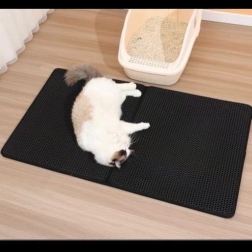 猫 トイレ用 砂取りマット 猫 110*65cm トイレマット 猫砂キャッチャー 折り畳み 犬 猫砂マット トイレマット 猫砂飛 猫トイレ用品 ペット 二重構造 滑り止めマット 清潔簡単 猫のトイレ用品 飛び散り防止マット 底部防水