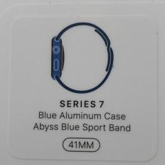 セール★新品未開封★Apple Watch Series 7　（GPSモデル）- 41mmブルーアルミニウムケースとアビスブルースポーツバンド - レギュラー [MKN13J/A]の画像
