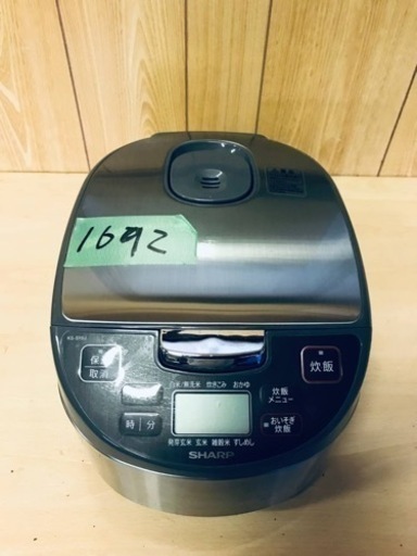 ✨2016年製✨1692番 SHARP✨ジャー炊飯器✨KS-S10J-S‼️