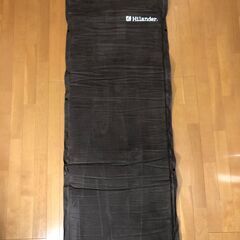 アウトドアマット ハイランダー スエードインフレーターマット (枕付きタイプ) 5.0cm  シングル+ダブル ブラウンの画像