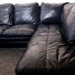 ニトリ L字型本革ソファーセット(右カウチ)