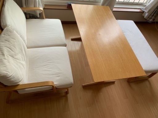 ☆ジモティ割あり☆ IKEA IKEA ダイニングセット アイボリー H74.5×D78