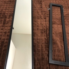 IKEA ミラー　姿見　ブラック