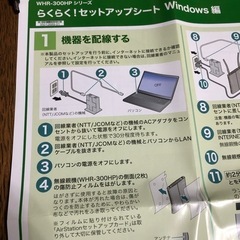 無線LAN親機　ＷＨＲ-300HP 300Mbpsの画像