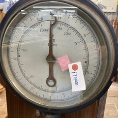 体重計 ばかり 計り ブリキ 昭和レトロ 可動品 120kg 32貫 キャスター付き 大日本東京守谷製造の画像