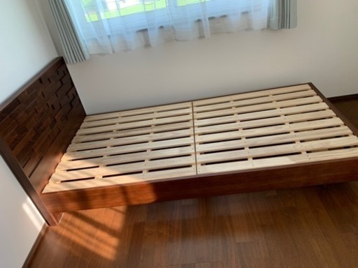 シギヤマ家具　ウォールナットベッド(セミダブル、シングル)