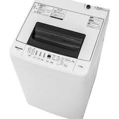 ハイセンス 4.5kg　全自動洗濯機　HW−T45C　2020年　I052