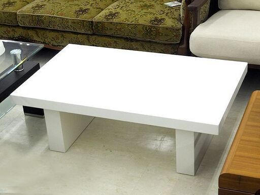 北海道 千歳市/恵庭市 近郊配送可能 NDstyle/野田産業 ローテーブル ホワイト 座卓 センターテーブル 店頭でのお受渡し大歓迎！