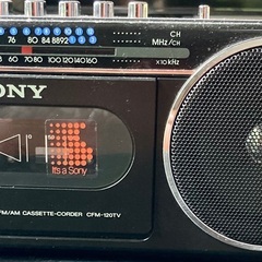 ソニーCFM-120TV　レトロラジカセ　アンティークの画像
